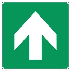 E907 Safe condition: Up / forwards arrow (90 deg supplimentary)